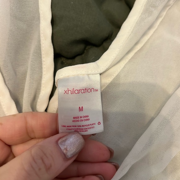 Xhilaration Cream Lace Trim Swim Cover-Up - Picture 6 of 6